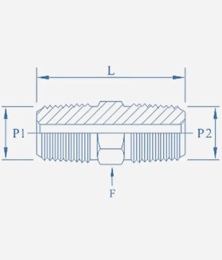 Hex Nipple 10000 psi NPT Male - Image 2